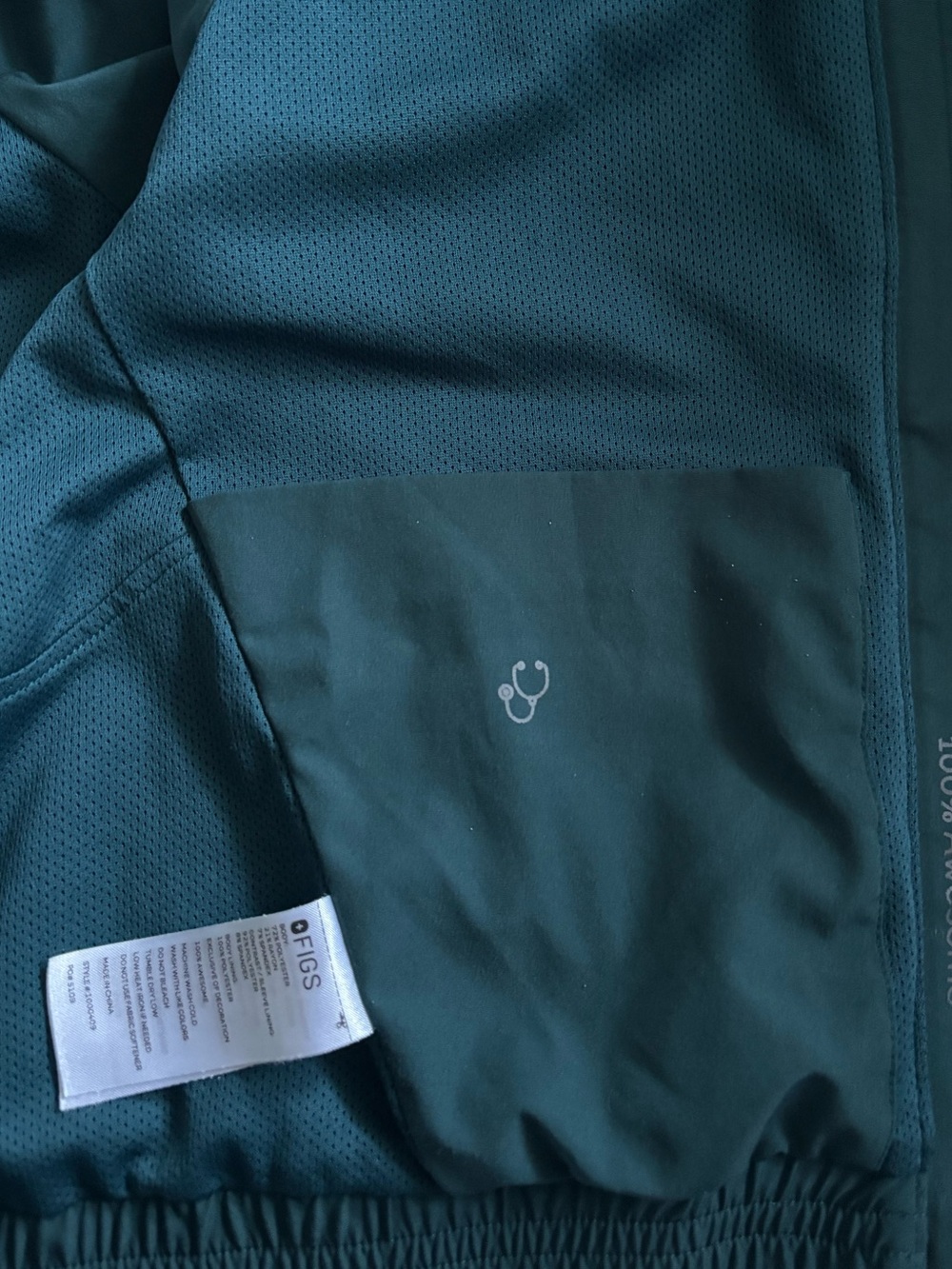FIGS Sydney Performance Scrub Jacket Caribbean Blue Size XS - Picture 12 of 14
